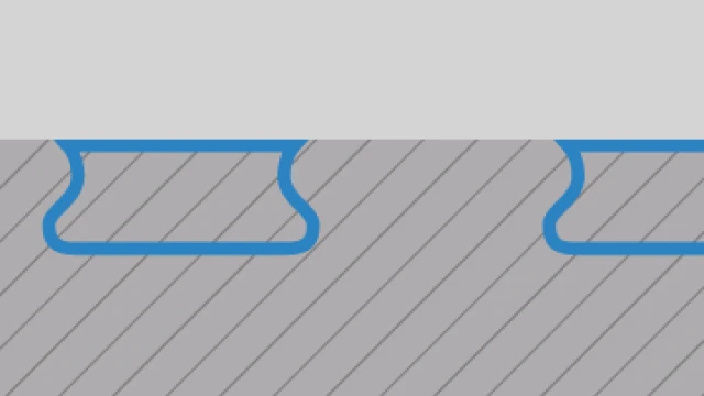 Verdeckte Puzzleverbindung mit runder Fase