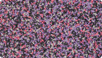Farbmuster zum WARCO Farbdesign Lavendel für natürlich anmutende Oberflächen aus voll durchgefärbtem EPDM-Gummigranulat.