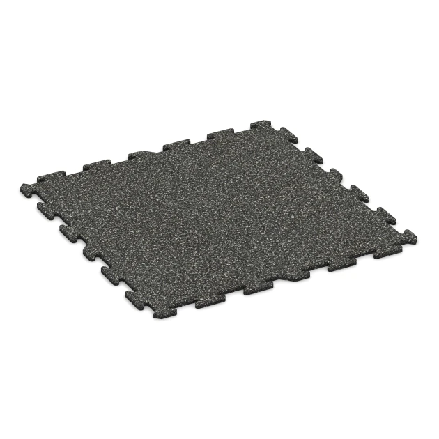 Tapis de fitness 18 mm de WARCO en couleur Granit gris foncé au format 100 x 100 x 1,8 cm | 1,00 m². La photo de l’article 0314 dans la vue complète de face.