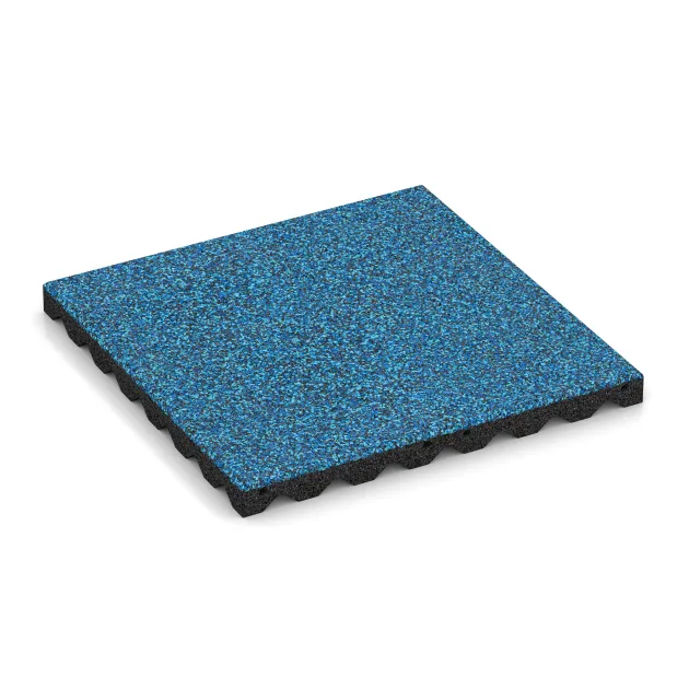 Piastra antitrauma von WARCO im Farbdesign Atlantico mit den Abmessungen 500 x 500 x 40 mm. Produktfoto von Artikel 5347 in der Aufsicht von schräg vorne.