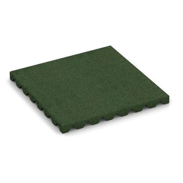 Wandschutzplatte von WARCO im Farbdesign Grasgrün mit den Abmessungen 500 x 500 x 40 mm. Produktfoto von Artikel 0618 in der Aufsicht von schräg vorne.