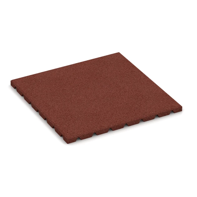 Piastra da pavimento per cani von WARCO im Farbdesign Rosso mattone mit den Abmessungen 50 × 50 × 2,5 cm. Produktfoto von Artikel 3966 in der Aufsicht von schräg vorne.