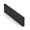 Gummi-Randstein von WARCO im Farbdesign Anthrazit mit den Abmessungen 100 x 5 x 25 cm. Produktfoto von Artikel 2596 in der Aufsicht von schräg vorne.