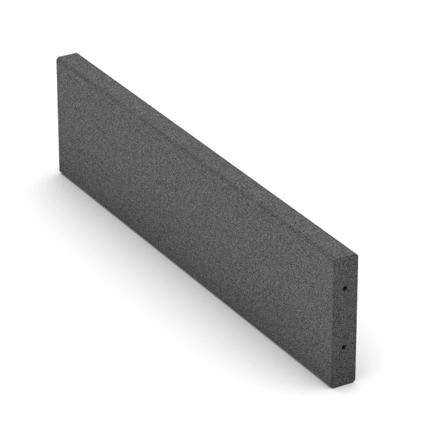 Bordo in gomma von WARCO im Farbdesign Grigio ardesia mit den Abmessungen 100 x 5 x 25 cm. Produktfoto von Artikel 2595 in der Aufsicht von schräg vorne.