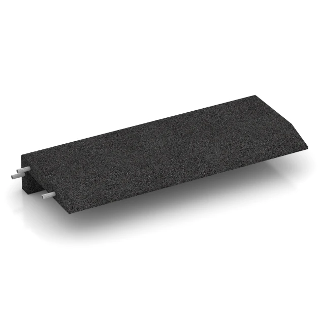 Bordo in gomma a L von WARCO im Farbdesign Antracite mit den Abmessungen 100 × 40 cm | 5/15 cm. Produktfoto von Artikel 2607 in der Aufsicht von schräg vorne.
