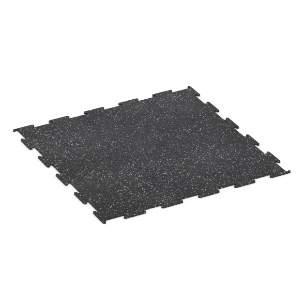 Pavimento Fitness Compatto von WARCO im Farbdesign Grigio leggermente punteggiato mit den Abmessungen 100 × 100 × 0,8 cm. Produktfoto von Artikel 6452 in der Aufsicht von schräg vorne.