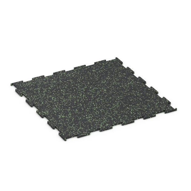 Pavimento Fitness Compatto von WARCO im Farbdesign Verde leggermente punteggiato mit den Abmessungen 50 × 50 × 0,8 cm. Produktfoto von Artikel 6459 in der Aufsicht von schräg vorne.