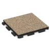 Piastrelle per esterni Classic von WARCO im Farbdesign Travertino mit den Abmessungen 500 x 500 x 40 mm. Produktfoto von Artikel 1305 in der Aufsicht von schräg vorne.