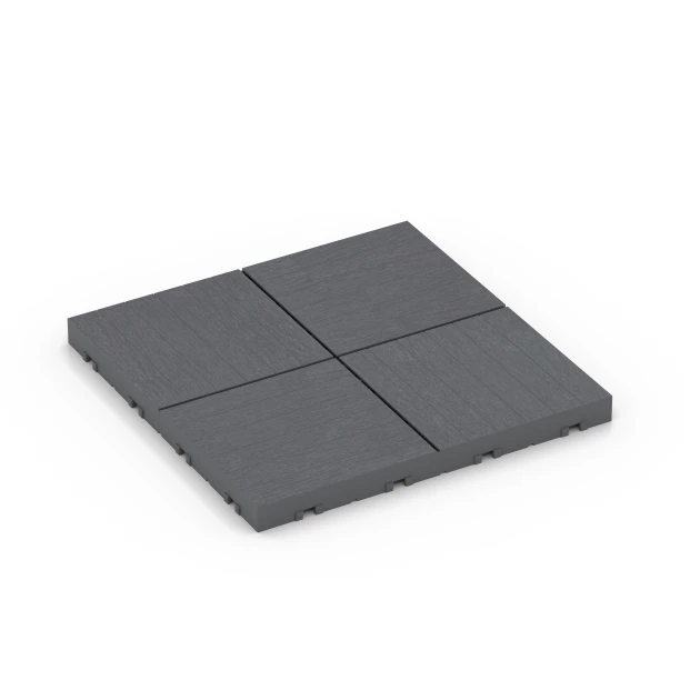 Mosaïque – Dalle clipsable de WARCO en couleur Gris argent au format 30 x 30 x 2 cm. La photo de l’article 6349 dans la vue complète de face.