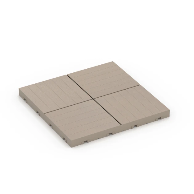 Mosaik – Klickfliese von WARCO im Farbdesign Vanille mit den Abmessungen 30 x 30 x 2 cm. Produktfoto von Artikel 6351 in der Aufsicht von schräg vorne.