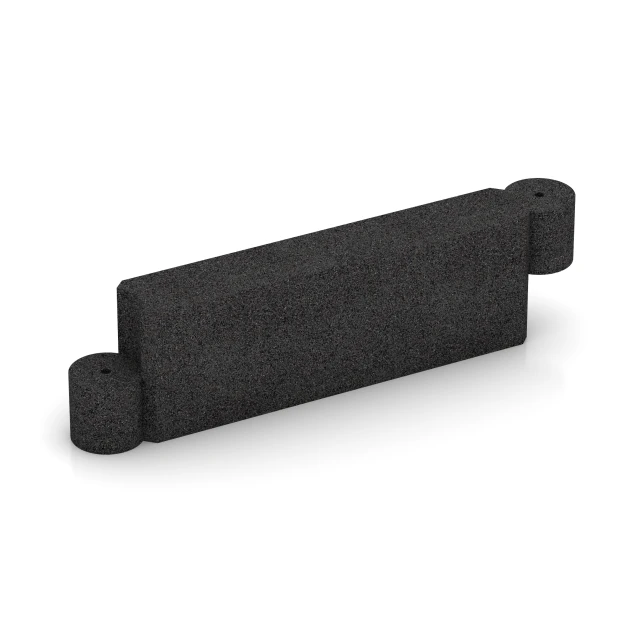 Cordolo in gomma von WARCO im Farbdesign Antracite mit den Abmessungen 100 x 15 x 30 cm. Produktfoto von Artikel 2578 in der Aufsicht von schräg vorne.