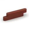 Cordolo in gomma von WARCO im Farbdesign Rosso mattone mit den Abmessungen 100 x 15 x 30 cm. Produktfoto von Artikel 6640 in der Aufsicht von schräg vorne.