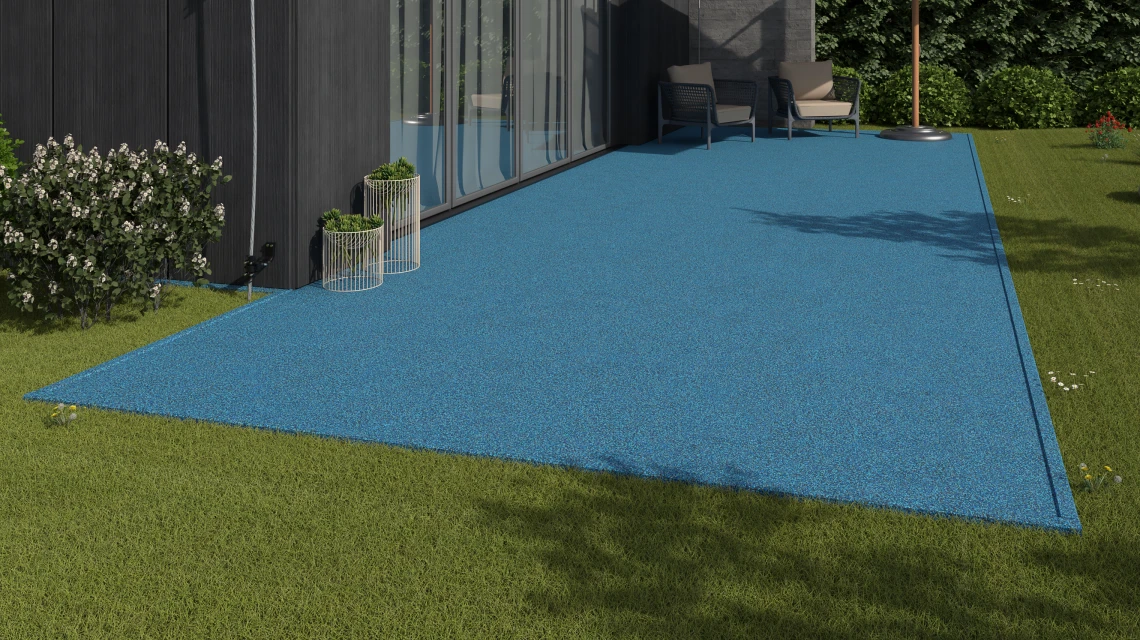 Beispielhafte Verlegung für den Artikel 3737 von WARCO - Mattonella da esterno, Farbton Atlantico in der Abmessung 30,6 x 30,6 x 1,8 cm | 0,094 m².