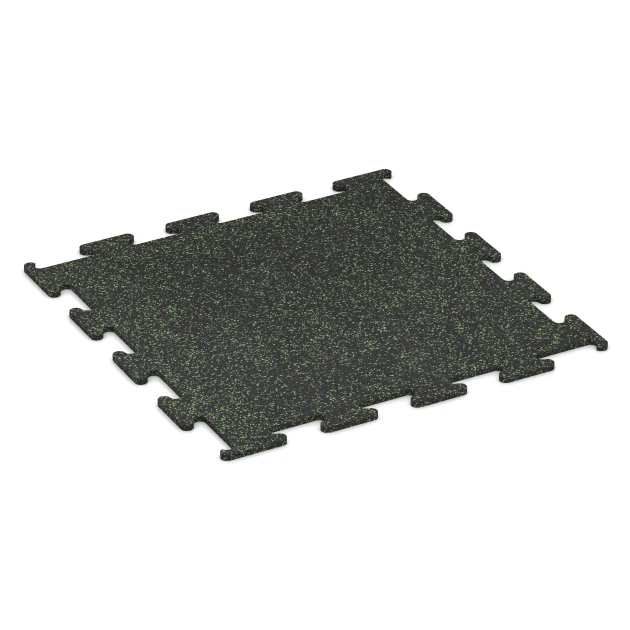 Fitness Performance Elite pavimento sportivo von WARCO im Farbdesign Verde leggermente punteggiato mit den Abmessungen 100 x 100 x 1,5 cm | 1,00 m². Produktfoto von Artikel 3759 in der Aufsicht von schräg vorne.