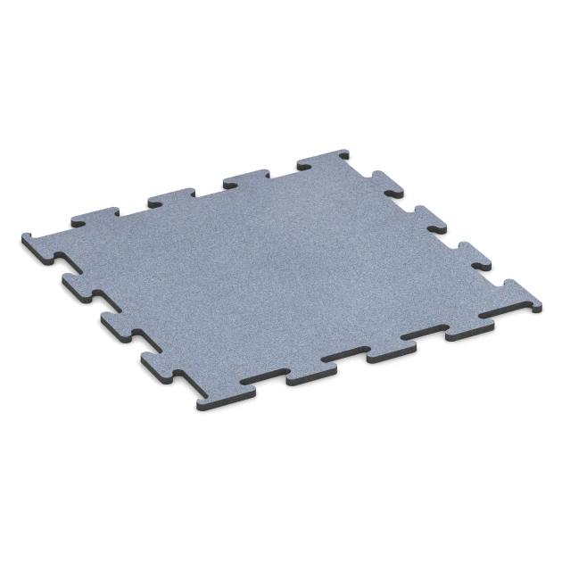 Fitness Performance Elite pavimento sportivo von WARCO im Farbdesign Grigio nebbia mit den Abmessungen 100 x 100 x 2 cm | 1,00 m². Produktfoto von Artikel 6150 in der Aufsicht von schräg vorne.