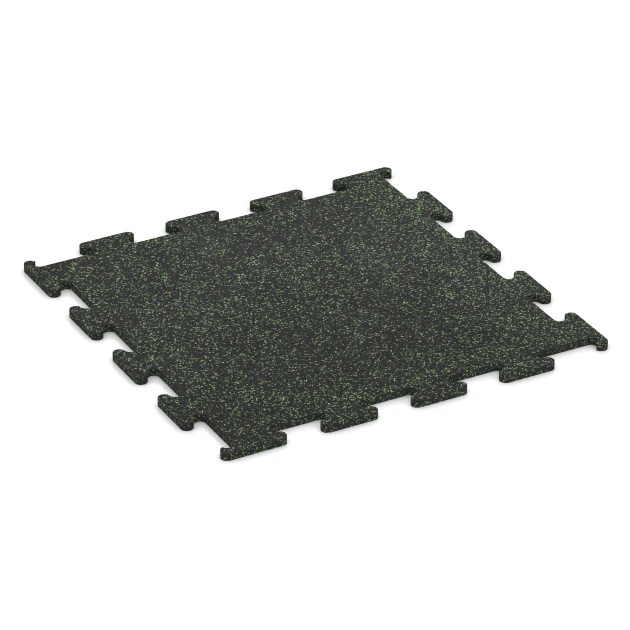 Fitness Performance Elite Pavimento Sportivo von WARCO im Farbdesign Verde leggermente punteggiato mit den Abmessungen 100 x 100 x 2 cm | 1,00 m². Produktfoto von Artikel 6979 in der Aufsicht von schräg vorne.