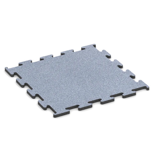 Fitness Performance Elite Pavimento Sportivo von WARCO im Farbdesign Grigio nebbia mit den Abmessungen 50 x 50 x 1,5 cm | 0,25 m². Produktfoto von Artikel 6154 in der Aufsicht von schräg vorne.