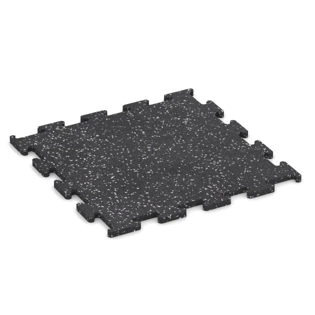 Fitness Performance Elite Trainingsboden von WARCO im Farbdesign Leicht Grau Gesprenkelt mit den Abmessungen 50 x 50 x 1,5 cm | 0,25 m². Produktfoto von Artikel 3780 in der Aufsicht von schräg vorne.