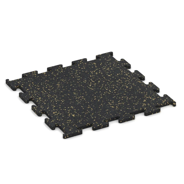 Fitness Performance Elite pavimento sportivo von WARCO im Farbdesign Giallo leggermente punteggiato mit den Abmessungen 50 x 50 x 1,5 cm | 0,25 m². Produktfoto von Artikel 3768 in der Aufsicht von schräg vorne.