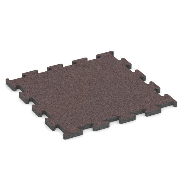 Pavimentazione Fitness Performance Elite von WARCO im Farbdesign Rosso Minerale mit den Abmessungen 50 x 50 x 2 cm | 0,25 m². Produktfoto von Artikel 6155 in der Aufsicht von schräg vorne.