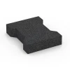 Autobloccanti in gomma per cavalli von WARCO im Farbdesign Antracite mit den Abmessungen 20 x 16,5 x 4,3 cm | 0,0278 m². Produktfoto von Artikel 3845 in der Aufsicht von schräg vorne.