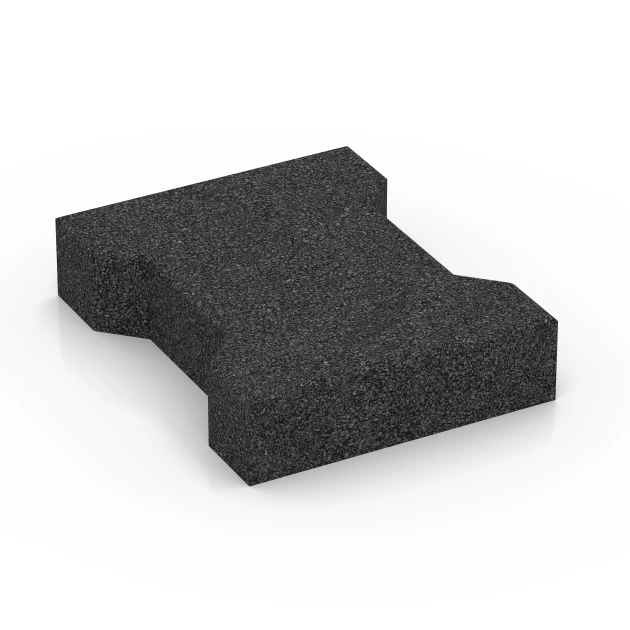 Autobloccanti in gomma per cavalli von WARCO im Farbdesign Antracite mit den Abmessungen 20 x 16,5 x 4,3 cm | 25 m². Produktfoto von Artikel 3844 in der Aufsicht von schräg vorne.