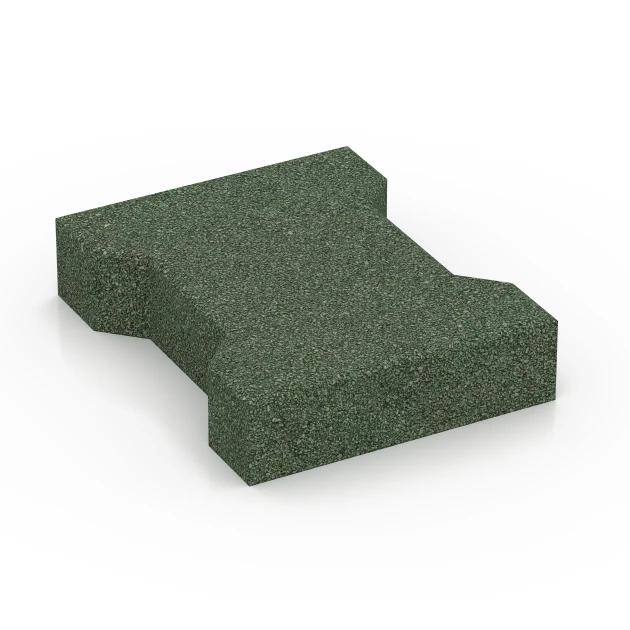 Autobloccanti in gomma per cavalli von WARCO im Farbdesign Verde erba mit den Abmessungen 20 x 16,5 x 4,5 cm | 0,0278 m². Produktfoto von Artikel 7070 in der Aufsicht von schräg vorne.