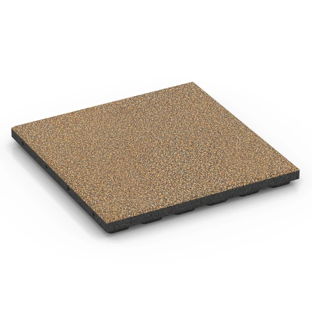 Dalle amortissante EPDM – 120 cm de WARCO en couleur Rotin au format 50 x 50 x 4 cm | 0,25 m². La photo de l’article 6430 dans la vue complète de face.