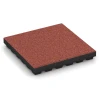 Fallschutzplatte – 205 cm von WARCO im Farbdesign Tomatenrot mit den Abmessungen 50 x 50 x 7 cm. Produktfoto von Artikel 6140 in der Aufsicht von schräg vorne.