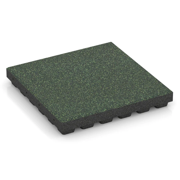 Piastrella antitrauma EPDM – 210 cm von WARCO im Farbdesign Prato inglese mit den Abmessungen 50 x 50 x 7 cm | 0,25 m². Produktfoto von Artikel 6442 in der Aufsicht von schräg vorne.