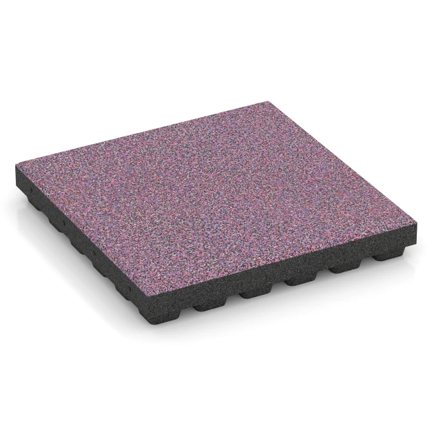 Fallschutzplatte – 210 cm von WARCO im Farbdesign Lavendel mit den Abmessungen 50 x 50 x 7 cm | 0,25 m². Produktfoto von Artikel 6445 in der Aufsicht von schräg vorne.