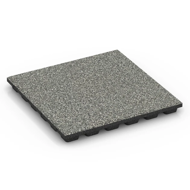Dalle amortissante EPDM – 160 cm de WARCO en couleur Granit gris au format 50 x 50 x 4,8 cm | 0,25 m². La photo de l’article 6432 dans la vue complète de face.