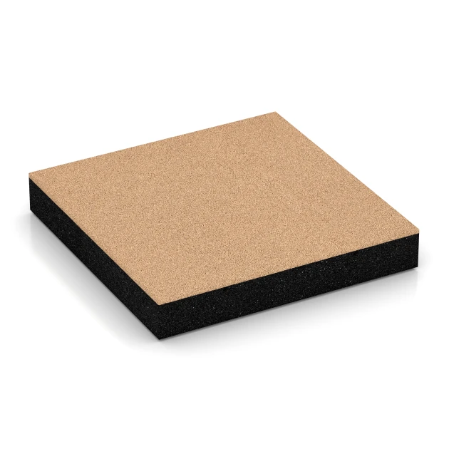 Fallschutzplatten von WARCO im Farbdesign Sandbeige mit den Abmessungen 50 x 50 x 8 cm | 0,25 m². Produktfoto von Artikel 6234 in der Aufsicht von schräg vorne.