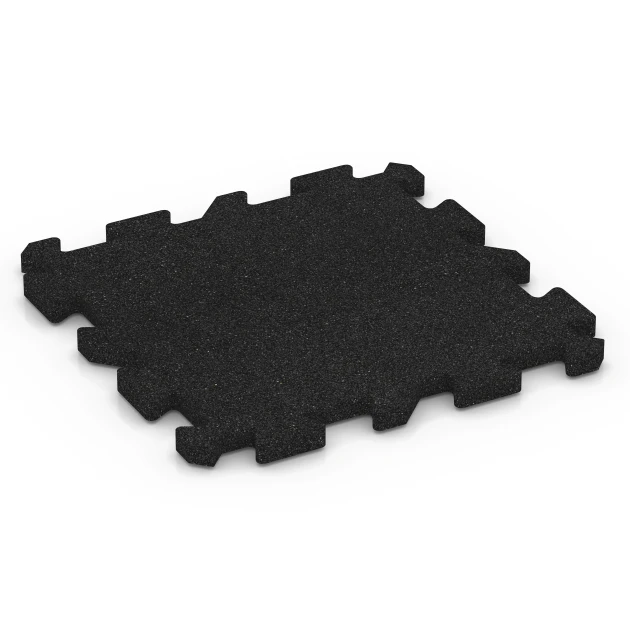 Fallschutz-Puzzlematte von WARCO im Farbdesign Anthrazit mit den Abmessungen 50 x 50 x 3 cm | 0,25 m². Produktfoto von Artikel 6299 in der Aufsicht von schräg vorne.