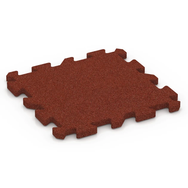 Piastrelle per campi sportivi von WARCO im Farbdesign Rosso mattone mit den Abmessungen 50 x 50 x 3 cm | 0,25 m². Produktfoto von Artikel 6989 in der Aufsicht von schräg vorne.