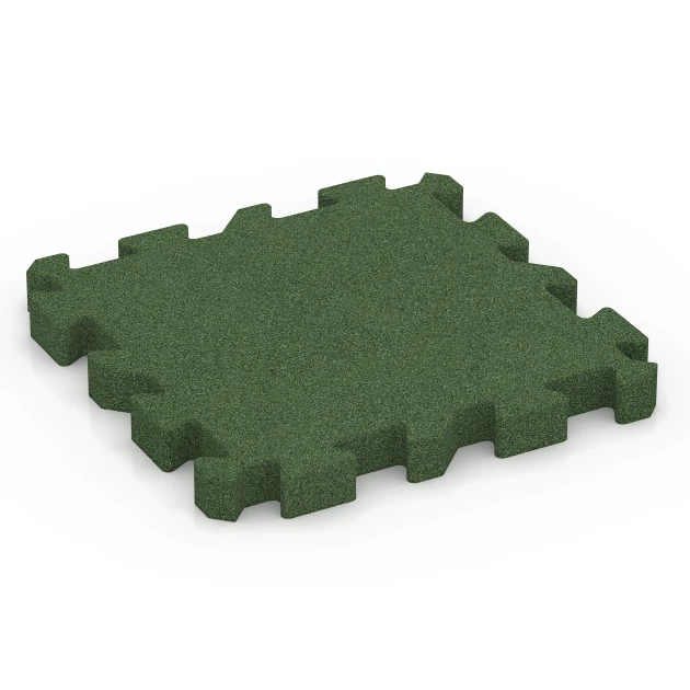 Fallschutzplatte – 190 cm von WARCO im Farbdesign Grasgrün mit den Abmessungen 50 x 50 x 5 cm | 0,25 m². Produktfoto von Artikel 6403 in der Aufsicht von schräg vorne.