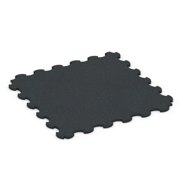 Fitness-Bodenschutzmatte von WARCO im Farbdesign Anthrazit mit den Abmessungen 102,5 x 102,5 x 2 cm | 1,05 m². Produktfoto von Artikel 6377 in der Aufsicht von schräg vorne.
