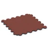 Stallmatte Puzzle von WARCO im Farbdesign Ziegelrot mit den Abmessungen 102,5 x 102,5 x 3 cm | 1,05 m². Produktfoto von Artikel 6392 in der Aufsicht von schräg vorne.