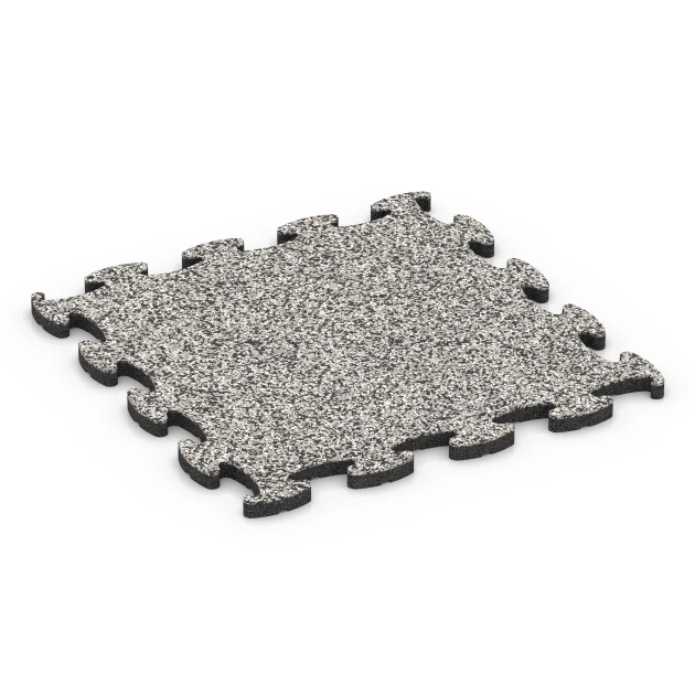 Pavimentazione antitrauma von WARCO im Farbdesign Granito grigio mit den Abmessungen 46 x 46 x 1,8 cm. Produktfoto von Artikel 6752 in der Aufsicht von schräg vorne.