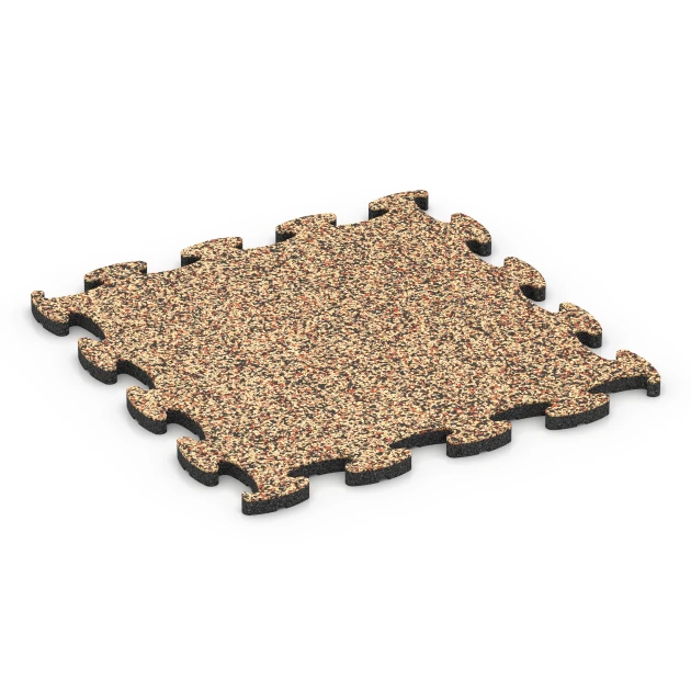 Gymnastikmatte von WARCO im Farbdesign Terra Cotta mit den Abmessungen 46 x 46 x 1,8 cm. Produktfoto von Artikel 6781 in der Aufsicht von schräg vorne.