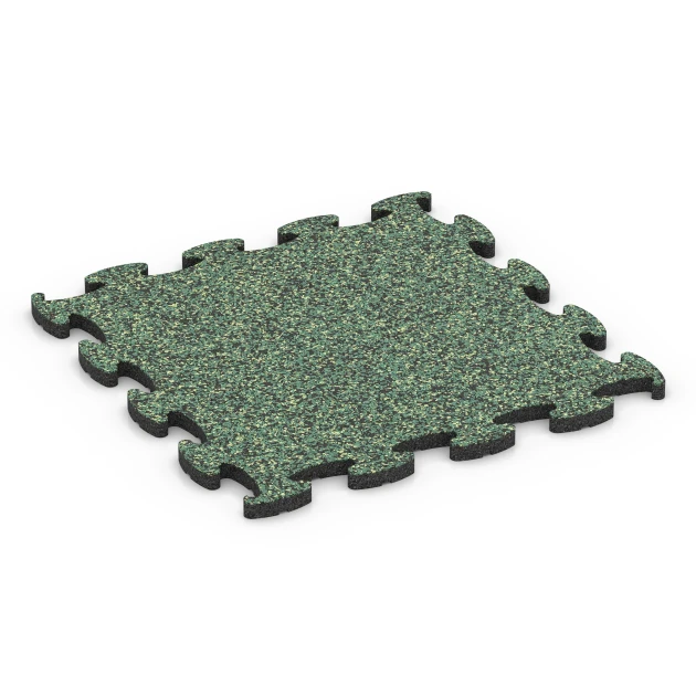 Fitness Max Floor System von WARCO im Farbdesign Englischer Rasen mit den Abmessungen 46 x 46 x 1,8 cm. Produktfoto von Artikel 6861 in der Aufsicht von schräg vorne.