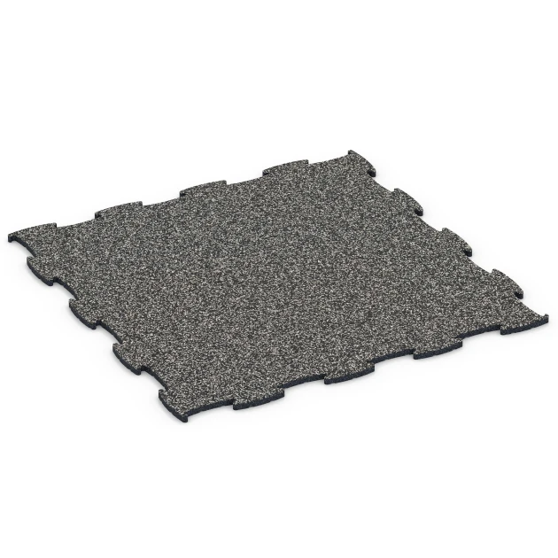 Hundesportboden von WARCO im Farbdesign Dunkelgrauer Granit mit den Abmessungen 97,1 x 97,1 × 1,8 cm. Produktfoto von Artikel 6805 in der Aufsicht von schräg vorne.