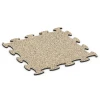 Messeboden Klickfliese von WARCO im Farbdesign Travertin mit den Abmessungen 98 x 98 × 1,8 cm. Produktfoto von Artikel 6928 in der Aufsicht von schräg vorne.