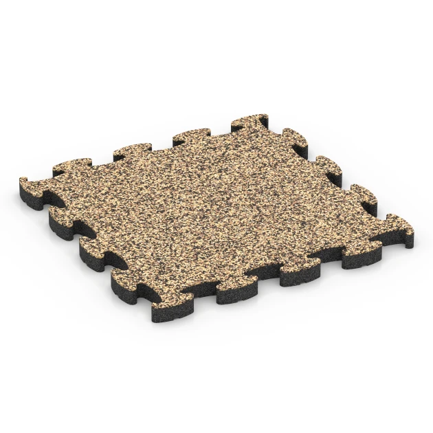 Fitness Active pavimento von WARCO im Farbdesign Rattan mit den Abmessungen 46 x 46 × 2,8 cm. Produktfoto von Artikel 6849 in der Aufsicht von schräg vorne.