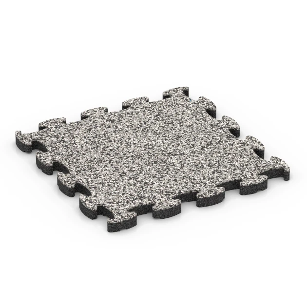 Piastrella balcone in gomma von WARCO im Farbdesign Granito grigio mit den Abmessungen 30 x 30 x 1,8 cm. Produktfoto von Artikel 6815 in der Aufsicht von schräg vorne.