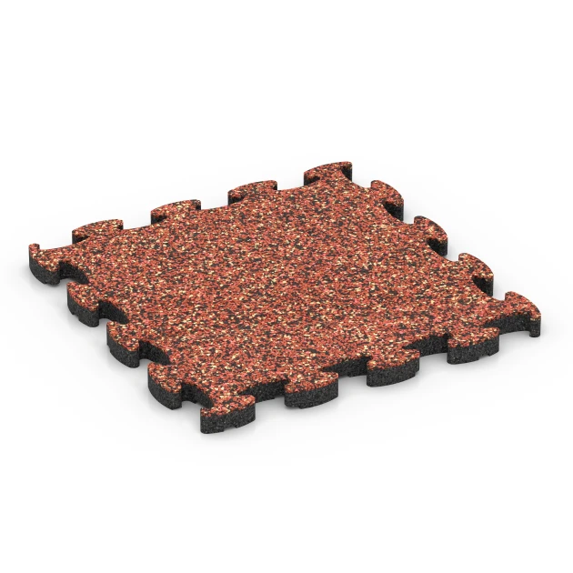 Piastrella balcone in gomma von WARCO im Farbdesign Etna mit den Abmessungen 30 x 30 x 1,8 cm. Produktfoto von Artikel 6818 in der Aufsicht von schräg vorne.