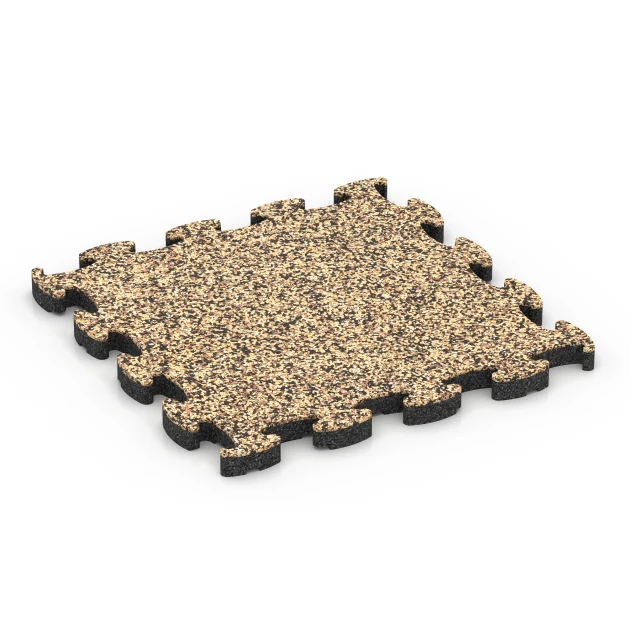 Piastrella balcone in gomma von WARCO im Farbdesign Rattan mit den Abmessungen 30 x 30 x 1,8 cm. Produktfoto von Artikel 6822 in der Aufsicht von schräg vorne.