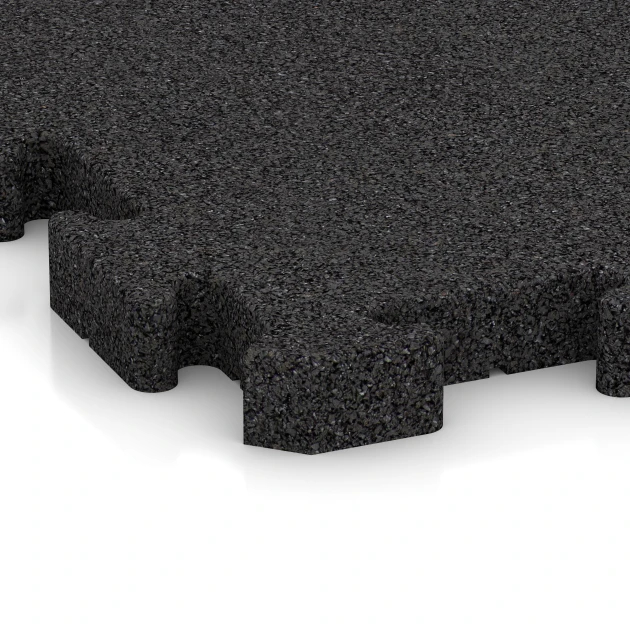 Detailaufnahme der Randausprägung von WARCO-Produkt 3475, Pavimento per parco giochi, Format 100 x 100 x 4 cm | 1,00 m², Farbe Antracite.