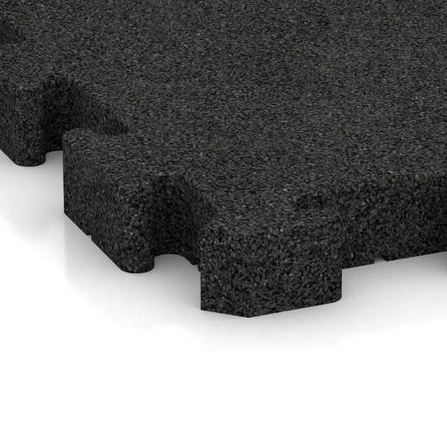 La vue détaillée sur les bords du produit WARCO 4085, Tapis pour paddock, au format 500 x 500 x 50 mm, en couleur Anthracite.