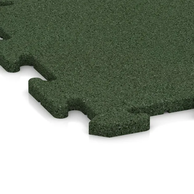 Detailaufnahme der Randausprägung von WARCO-Produkt 0154, Tappeto da gioco, Format 500 x 500 x 18 mm, Farbe Verde erba.